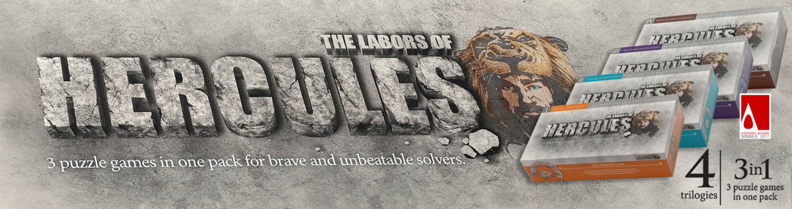 V-Puzzles - The Labors of Hercules an extraordinary Brain Teaser offering thrilling pattern-puzzle solving experiences
