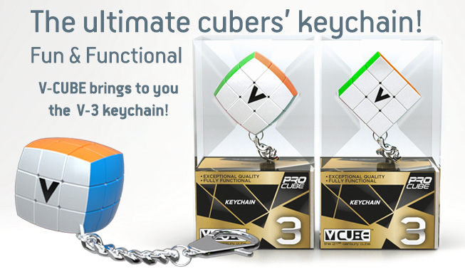 V-CUBE brings to you the  V-3 keychain! 