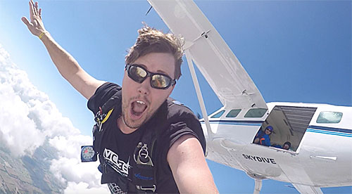 V-Fan Daniel Megison introduces his  extreme sports partnership with V-Cube