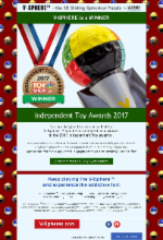 V-Sphere™ has been selected as a winner in the 2017 Independent Toy awards